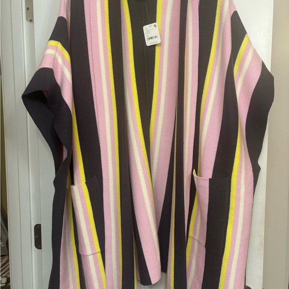 Free People striped all I need hoodie Poncho - Picture 5 of 8